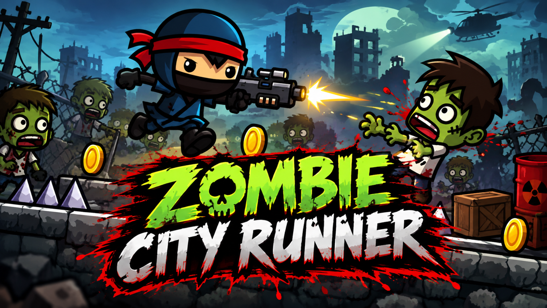 Zombie Power Zombie City Runner — Play on Bang Media Tv